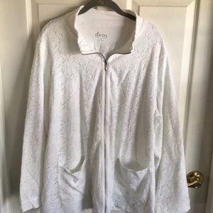 Denim & Co. White Lace Jacket 2x!!